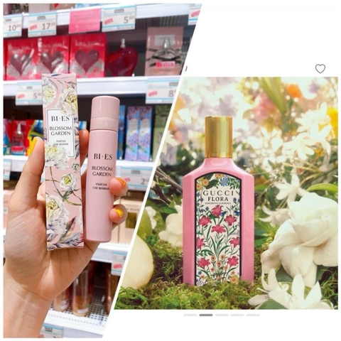 Sét nước hoa và dưỡng thể BiesBlossm  - nước_hoa dòng EAU DE PARFUM màu hồng gồm 1 nước hoa 100ml + 1 dưỡng thể mùi nước hoa 150ml