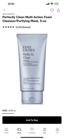 Sữa rửa mặt estee lauder xanh dành cho da thường và da dầu hỗn hợp 150ml