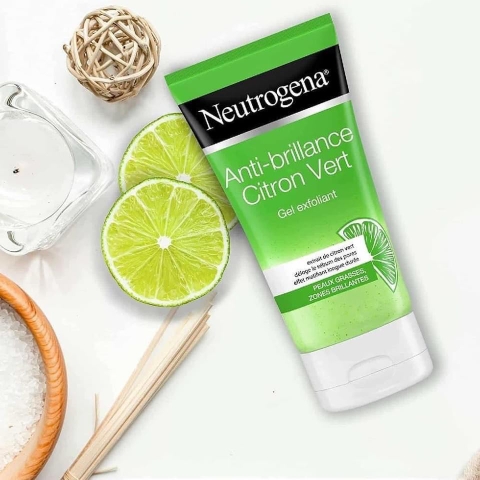 Sữa rửa mặt và tẩy da chết Neutrogena tinh chất chanh xanh hàng Pháp
