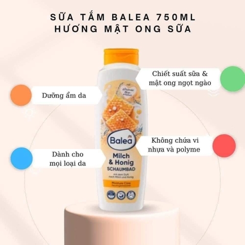 Sữa tắm Balea 750ml hương mật ong và sữa Đức