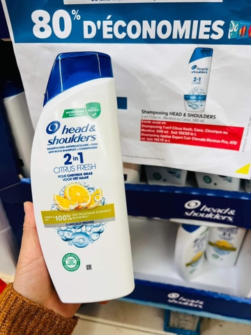 Dầu gội Head and Shoulder - Bản Pháp chai 580ml hương chanh