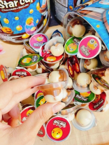 Bánh Quy socola viên Star Cup Thái Lan hộp 100 cốc