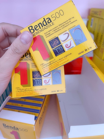 Thuốc tẩy giun Benda 500 Thái Lan 1 viên