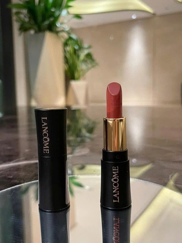 Son Lancome 274 Drama Mattle cam trà sữa mini unbox