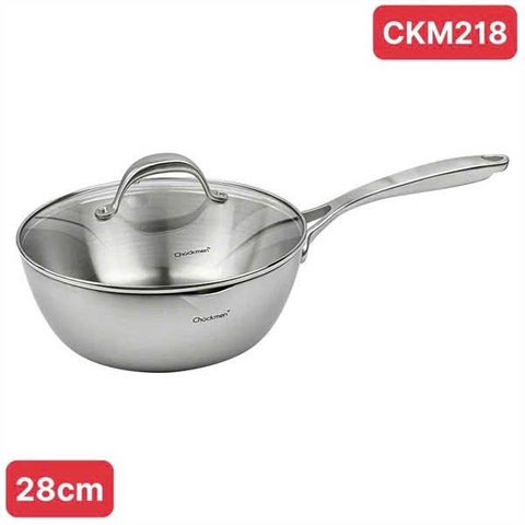 Chảo sâu lòng nắp kính Chockmen 28cm - CKM218