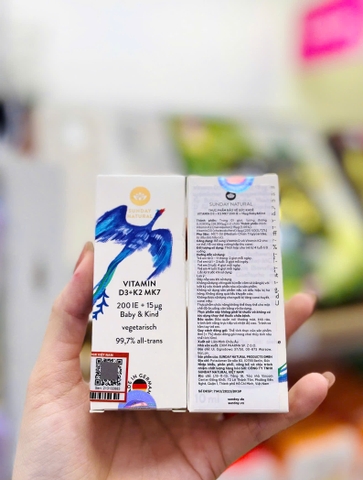 Vitamin D3K2 MK7 nội địa Đức lọ 10ml cho bé từ sơ sinh