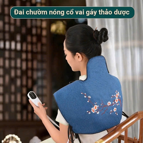 Đai chườm nóng cổ vai gáy ngải cứu nội địa Trung hàng chuẩn