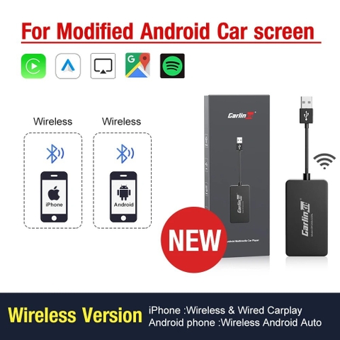 Carlinkit CPC200-CCPA nâng cấp Apple Carplay và Android Auto không dây cho màn hình Android