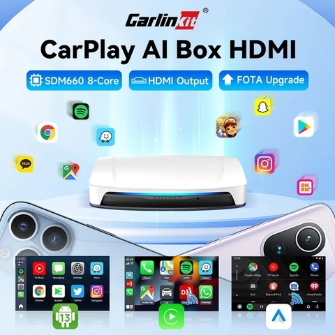 CarlinKit TBOX UHD, ANDROID 13 chip SM6225, 8GB+128GB, cổng HDMI - Android box cao cấp