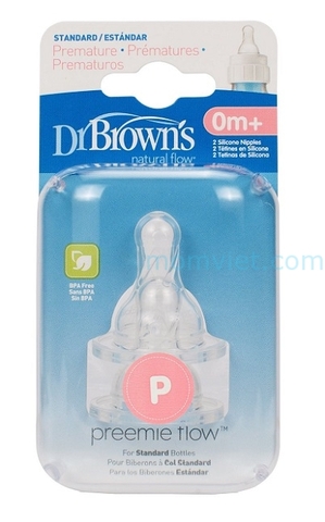 Set 2 Ty thay thế  bình sữa cổ thường Cỡ Preemie