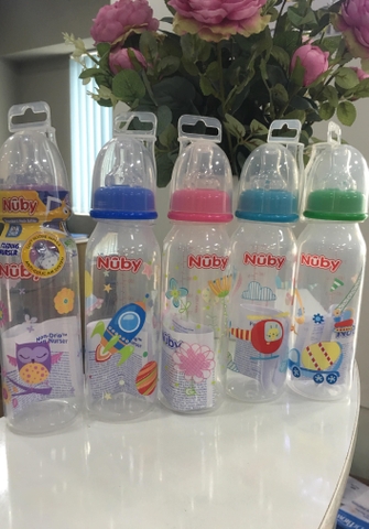 Bình sữa chống sặc cổ hẹp Nuby120ml 240 ml