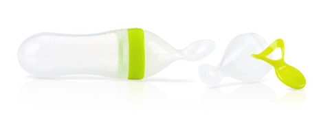 Bình thìa ăn bột Silicone, 2 bước hoàn toàn mới.
