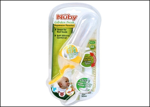 Bình thìa ăn bột Silicone, 2 bước hoàn toàn mới.