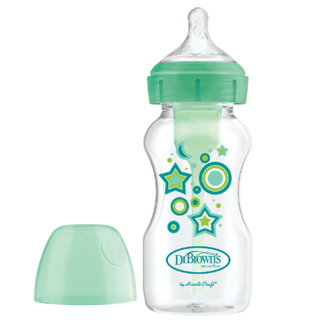 Bình sữa Dr.Brown's cổ rộng Deco 270ml nhựa pp options Plus
