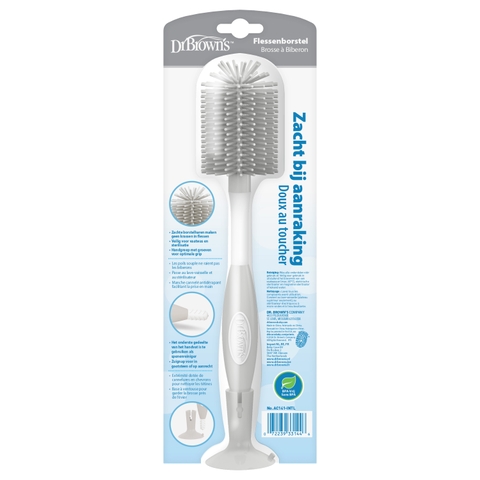 Cọ bình sữa Silicone siêu mềm, mầu ghi - Mã hàng AC141