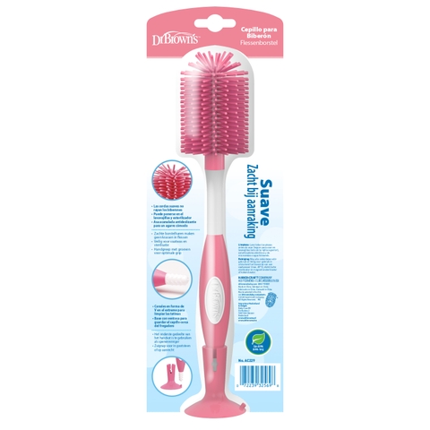 Cọ bình sữa Silicone siêu mềm, mầu hồng - Mã hàng AC229