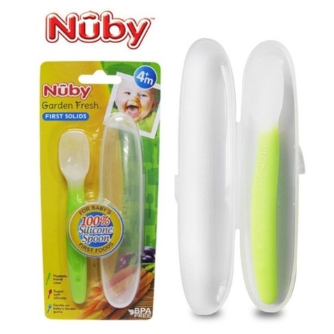 Thìa ăn dặm cao cấp Nuby 100% Silicone