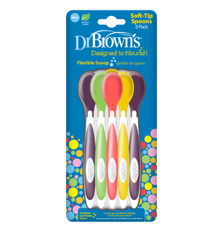 Bộ thìa ăn dặm Dr. Brown's nhựa mềm cao cấp