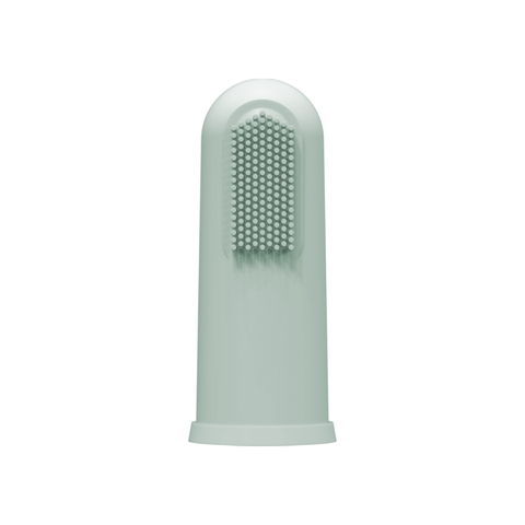 Bàn chải hình ngón tay 100% silicone cho trẻ 3 tháng tuổi màu xanh nhạt có hộp đựng Dr Brown's. Mã hàng HG126