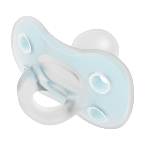 Hộp 1 chiếc ty ngậm bằng silicone dành cho bé từ 0-6 tháng tuổi, mầu xanh. Mã hàng PA11005- INTLX. Nhãn hiệu Dr Brown's.