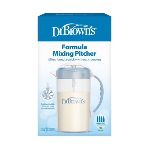 Bình trộn sữa công thức chống bọt khí Dr Brown's mầu xanh - Mã hàng AC234