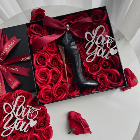 Hộp quà Vuông -  Hoa sáp