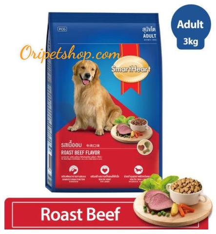 Thức Ăn Hạt Cho Chó Lớn Smartheart Adult 400g