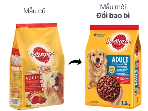 Thức Ăn Hạt  Pedigree 15.kg  Dành Cho Chó ( vị thịt bò & rau củ )