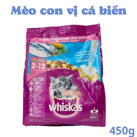 Thức Ăn Hạt  Cao Cấp Whiskas 450g ( dành cho mèo con )