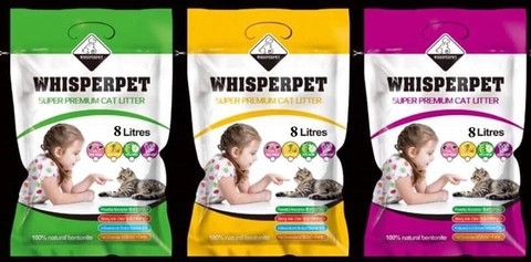 Cát Vệ Sinh Whisperpet 8L Nhật Bản ( dành cho mèo ).