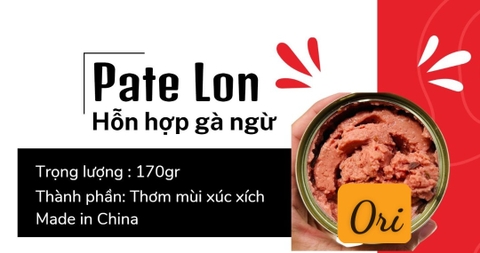 Pate Lon 170g Dành Cho Mèo ( Xốt Hỗn Hợp Gà, Cá Ngừ )