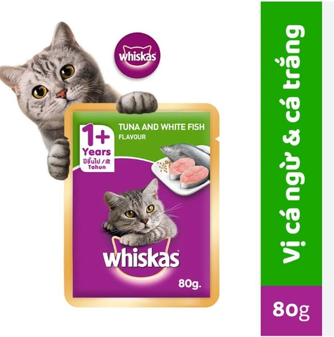 Pate Whiskas 80g Cho Mèo ( Vị Cá Ngừ Trắng  )