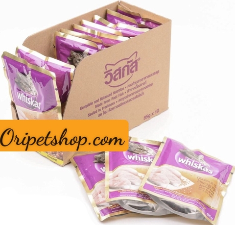 Combo 10 Túi Pate whiskas 80g ( Thái Lan ) Vị Cá Ngừ + Vị Cá Thu
