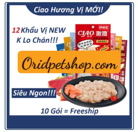 CIAO Loại Súp Thưởng Cho Mèo (súp 04 ống mới)