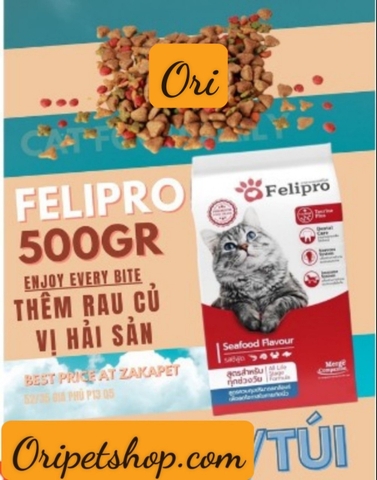 Thức Ăn Hạt  Felipro 500gr Cho Mèo Biến Ăn.