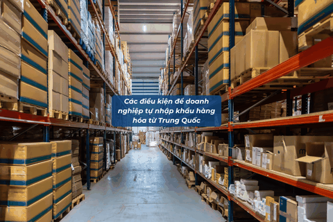 CÁC ĐIỀU KIỆN ĐỂ DOANH NGHIỆP TỰ NHẬP KHẨU HÀNG HÓA TỪ TRUNG QUỐC