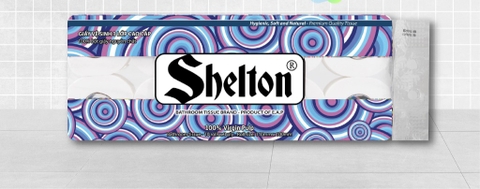 Giấy vệ sinh Shelton Hoa văn tròn dây 10 cuộn 3 lớp có lõi