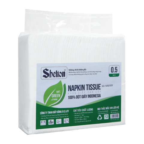 Khăn Napkin Shelton bịch 0.5kg khổ 230 x 230
