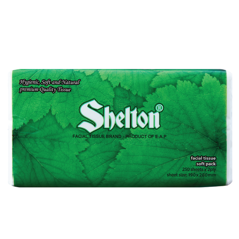 Khăn softpack Shelton Lá xanh 250 tờ x 2 lớp