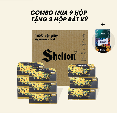 Khăn hộp Shelton Cánh bướm bạc 180 tờ x 2 lớp