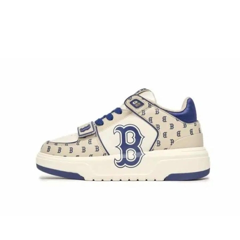 Giày MLB Chunky Liner Mid Classic Monogram Boston Red Sox ‘L.Beige’ 3ASXLM13N-43BGL
