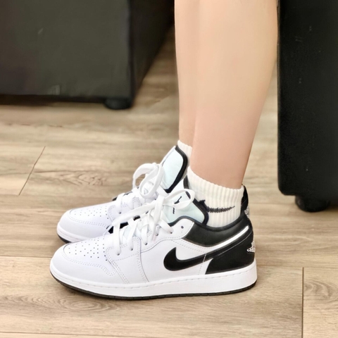 Giày Air Jordan 1 Low GS ‘White Black’ 553560-132