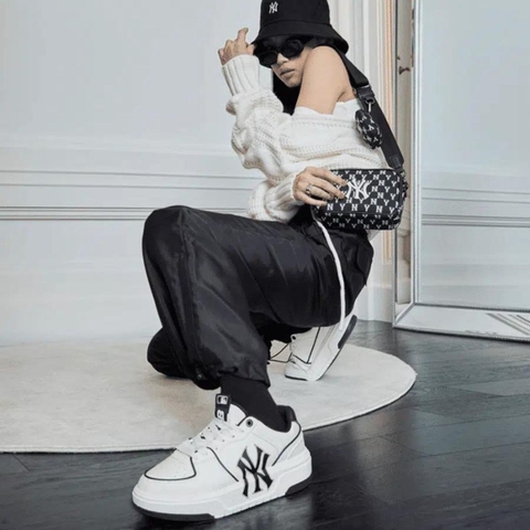 Giày MLB Chunky Liner New York Yankees ‘Off White’ 3ASXCA12N-50WHS
