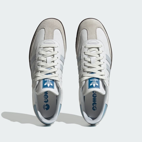 Giày Adidas Samba OG ‘White Halo Blue’ ID2055