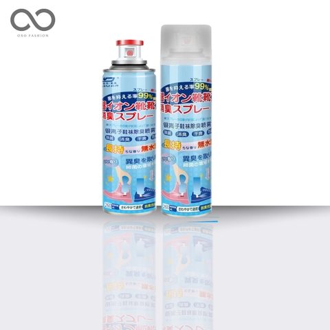 Bình xịt khử mùi hôi chân giày dép Nhật Bản công nghệ Nano bạc, bình xịt thơm giày 260ml tiện lợi khử mùi 24h