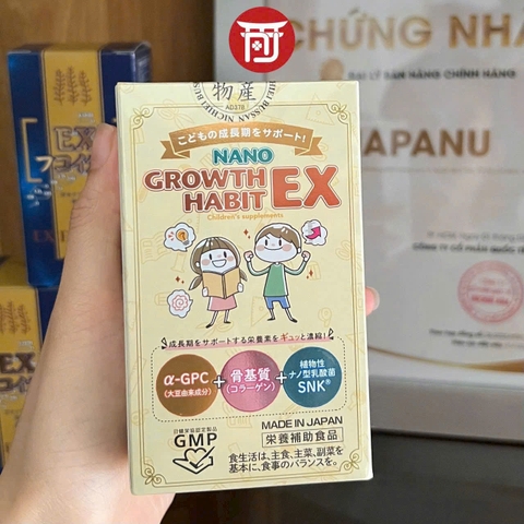 Viên Uống Hỗ Trợ Tăng Chiều Cao Nano Growth Habit Ex 120 Viên Nhật Bản