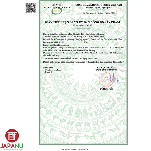 Viên uống hỗ trợ xương khớp Nano Premium Shark Cartilage