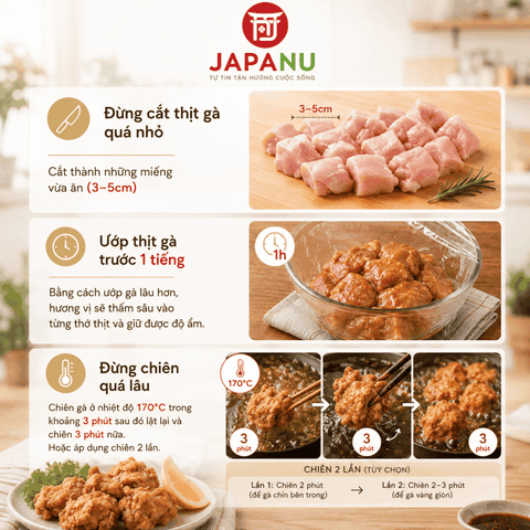 Bột Chiên Gà Karaage Mix Nihon Shokken 1kg Nhật Bản