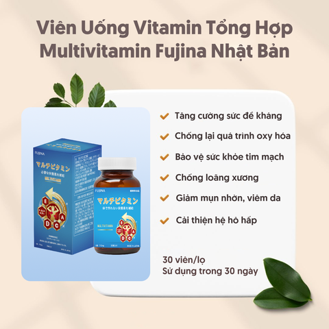 Vitamin tổng hợp tăng đề kháng MULTIVITAMIN Fujina 30 Viên
