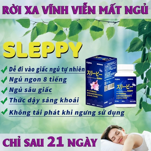 Viên Uống Hỗ trợ giấc ngủ Sleepy Fujina 80 viên